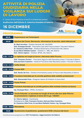 Attivit di Polizia Giudiziaria e vigilanza sui luoghi di lavoro