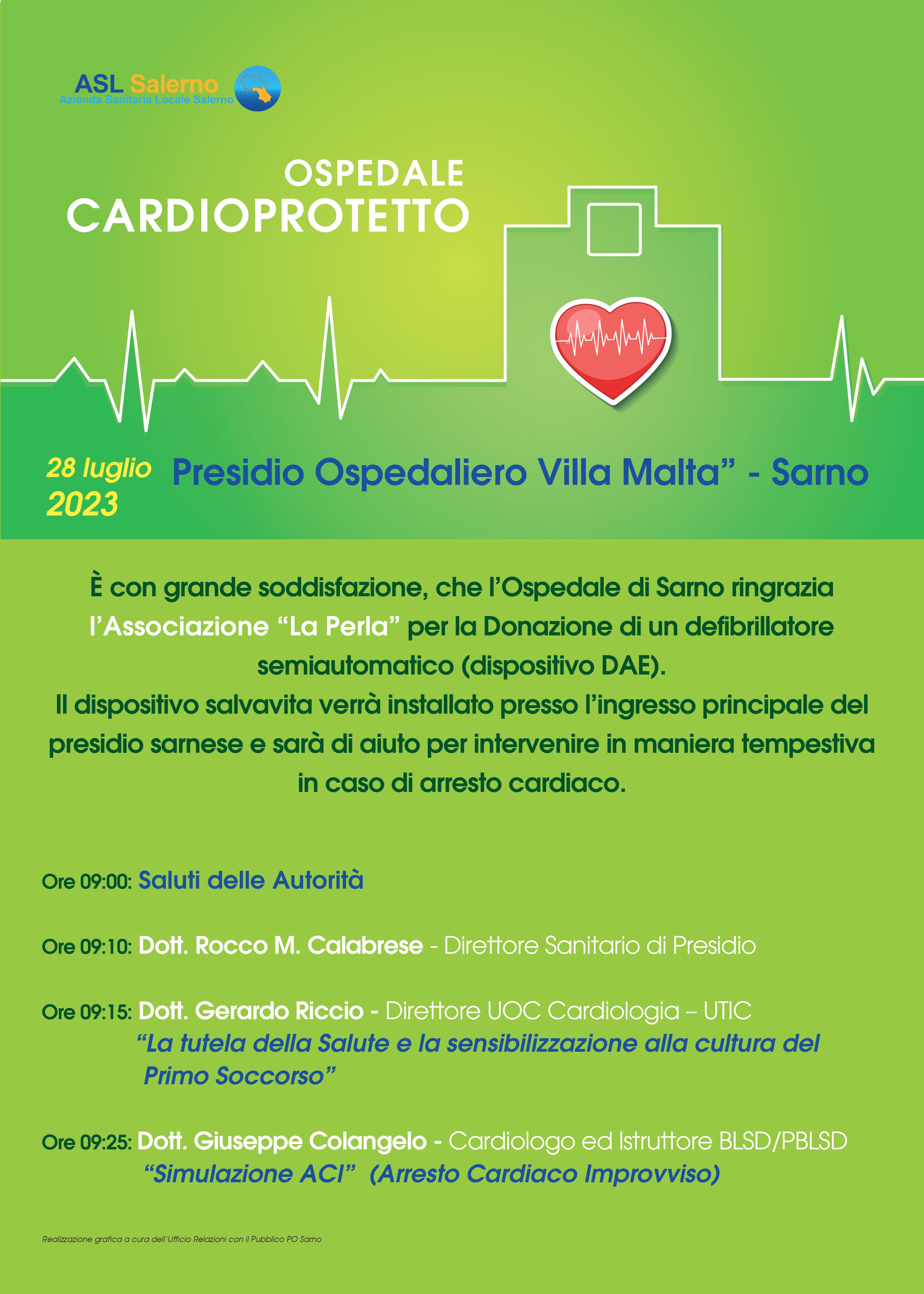 defibrillatore po Sarno